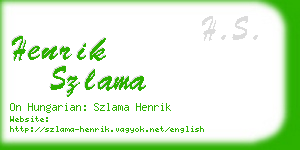 henrik szlama business card